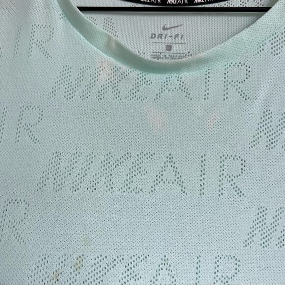 Nike Air Dri Fit Light Blue Aqua Cap Sleeve T-Shirt Active Top Tank 2X - Picture 8 of 9